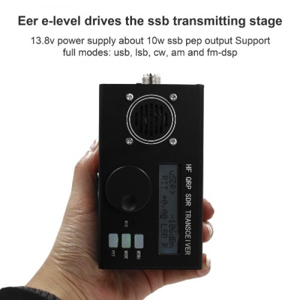 USDX USDR HF QRP SDR SSB/SW Transceivers  8-Band 5W DSP SDR HF Transceivers Built-in Microphone Speaker Aluminum Cover Ham Radio