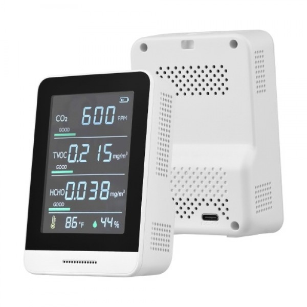 Air Quality Monitor CO2 Detector 5 in 1 IR Accurat...