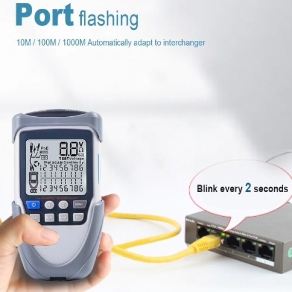 Handheld Portable Network Cable Tester LCD Large S...