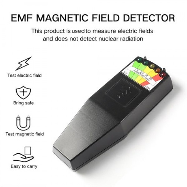 5 Led EMF Meter Magnetizing Field Detector Detecting Paranormal Equipment Tool Counter