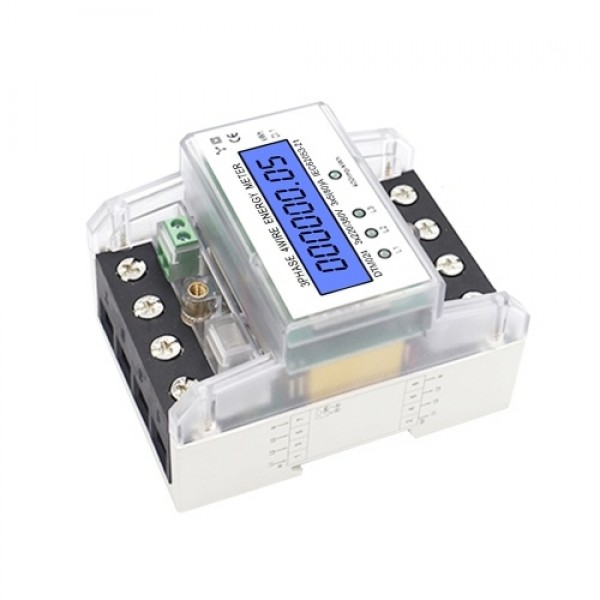 3 Phase 4 Wire Energy Meter 220/380V 5-80A Energy Consumption kWh Meter DIN Rail Installation Digital Electric Power Meter with 