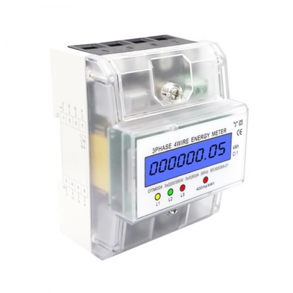 3 Phase 4 Wire Energy Meter 220/380V 5-80A Energy ...
