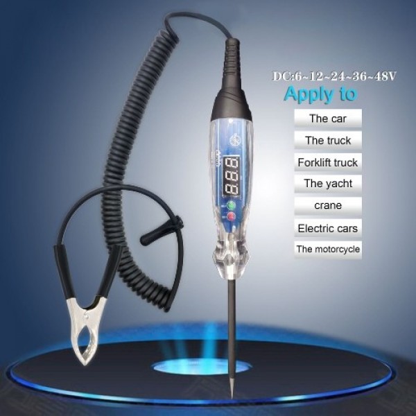 3-60V NS836 LED Digital Display Bidirectional Voltage Testing Handheld Portable Car Circuit Tester Automotive Maintenance Testin