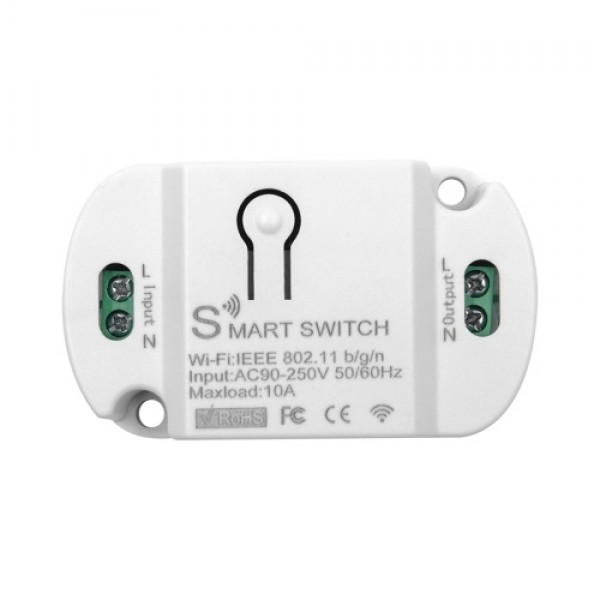 Mini Wi-Fi Switch Module 10A Wi-Fi Intelligent Relay Light Switch APP Remote Control Voice Control DIY Breaker Module Home Appli