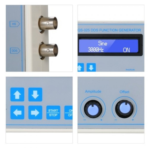 DDS Function Signal Generator Sine Square Triangle Sawtooth Wave Low Frequency LCD Display USB Cable DC9V 1Hz-65534Hz