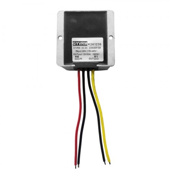 Portable DC/DC Converter Regulator 24V Step Down To 12V 30A 360W Energy Saving Transformer Waterproof Converter
