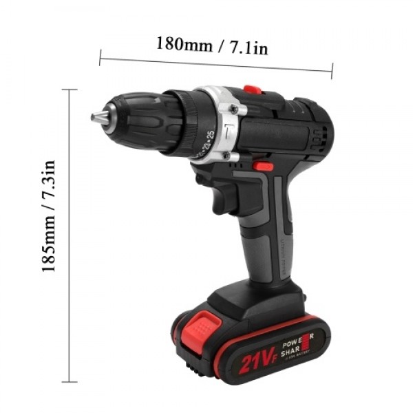 21V Multifunctional Electric Impact Cordless Drill High-power Lithium Battery Wireless Rechargeable Hand Drills Home DIY Electri