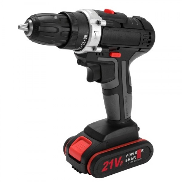 21V Multifunctional Electric Impact Cordless Drill High-power Lithium Battery Wireless Rechargeable Hand Drills Home DIY Electri