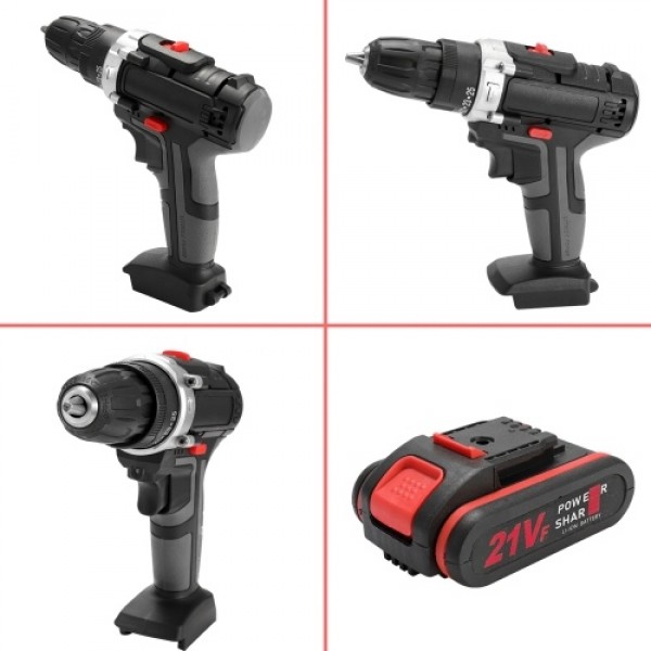21V Multifunctional Electric Impact Cordless Drill High-power Lithium Battery Wireless Rechargeable Hand Drills Home DIY Electri