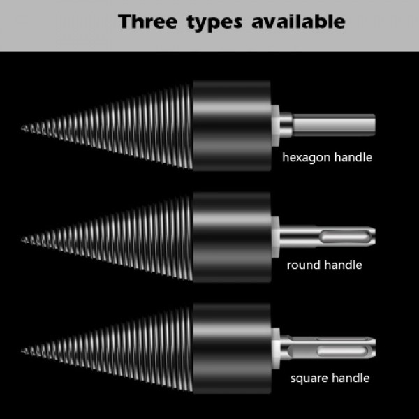32mm Firewood Chop Drill Bit Wood Splitting Tool Cone Log Splitters Electric Timber Breaking Machine Firewood Chopper Breaker Bi