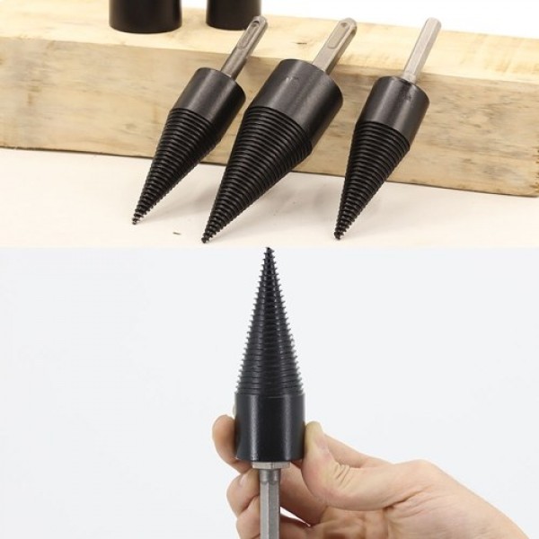 32mm Firewood Chop Drill Bit Wood Splitting Tool Cone Log Splitters Electric Timber Breaking Machine Firewood Chopper Breaker Bi