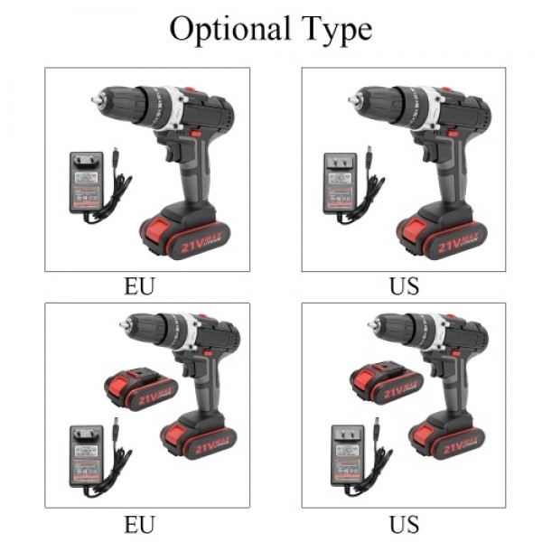 Multifunctional Electric Impact Cordless Drill High-power Lithium Battery Wireless Rechargeable Hand Drills Home DIY Electric Po