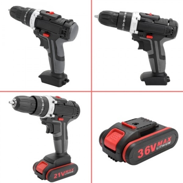Multifunctional Electric Impact Cordless Drill High-power Lithium Battery Wireless Rechargeable Hand Drills Home DIY Electric Po