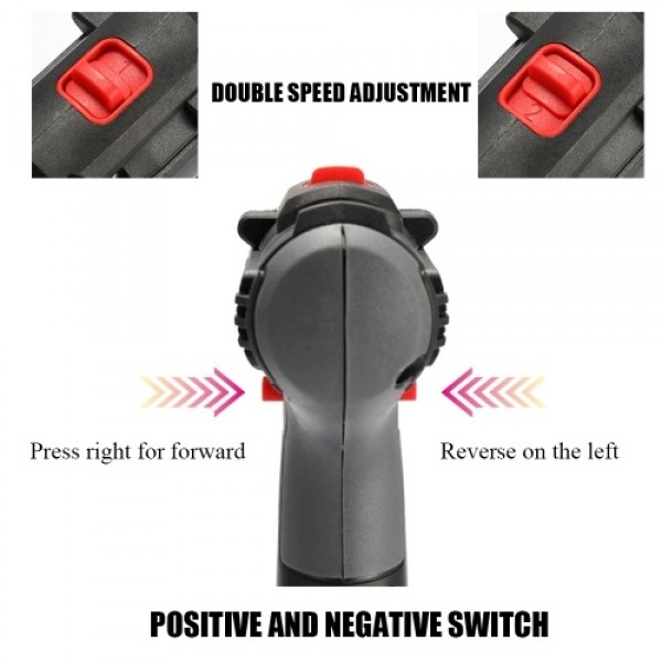 Multifunctional Electric Impact Cordless Drill High-power Lithium Battery Wireless Rechargeable Hand Drills Home DIY Electric Po