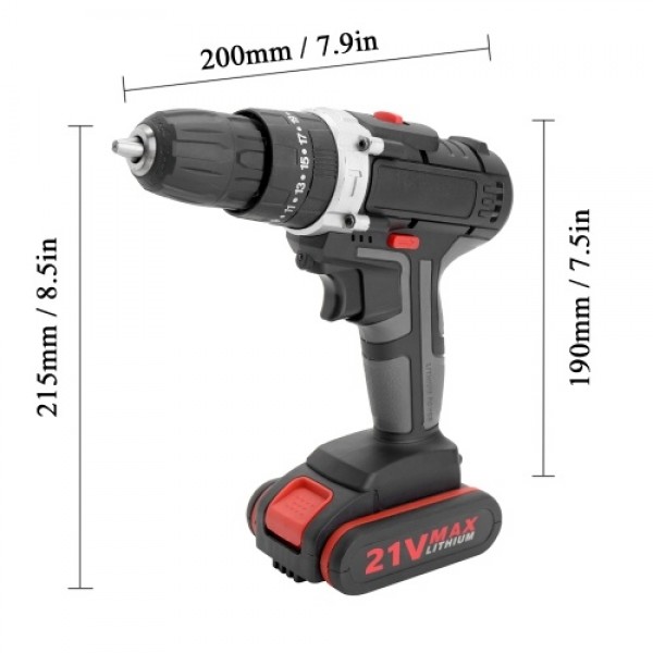 Multifunctional Electric Impact Cordless Drill High-power Lithium Battery Wireless Rechargeable Hand Drills Home DIY Electric Po