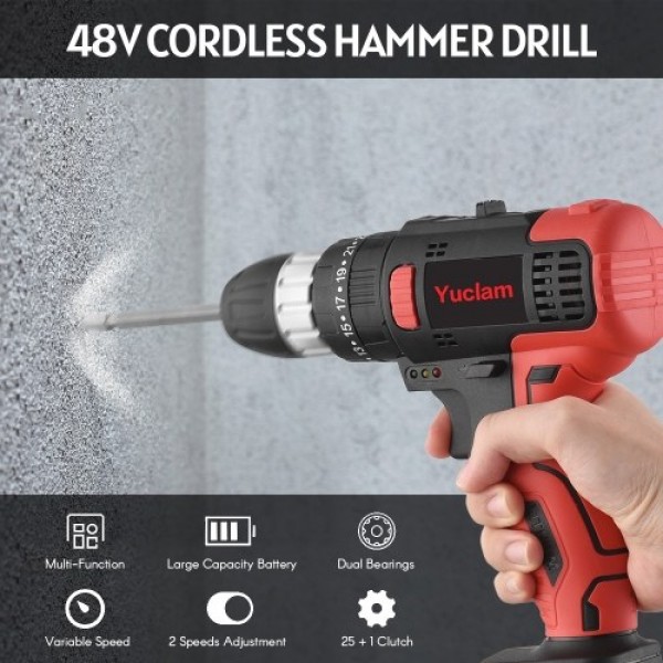 Cordless Screwdriver Yuclam Electric Screwdriver T...