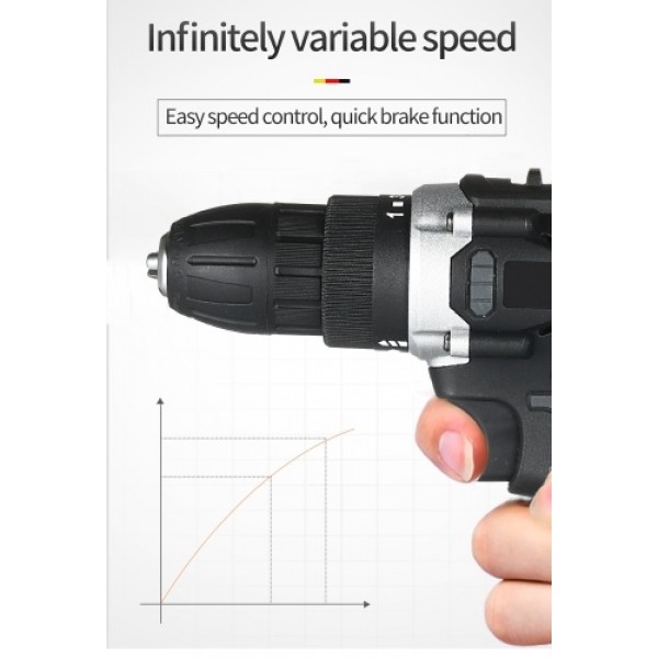 21V Cordless Drill Dirve Kit 2 Speed All Copper Co...