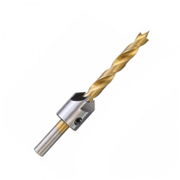 7Pcs Countersink Drill Bits Set with Chamfering Combination Pedestal Hex Key Wrench for Woodworking Carpentry Bit