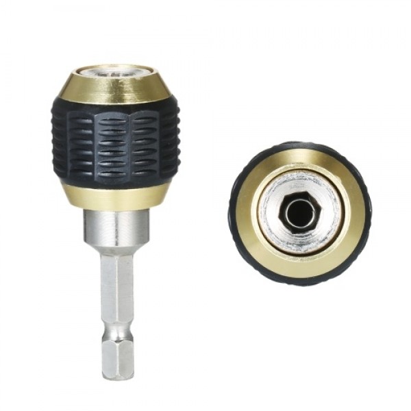 1/4 Hex Shank Quick Release Electric Drill Auto Lock Screwdriver Bit Holder 60mm Quick Change Shank Tool for Screws Nuts Drill D