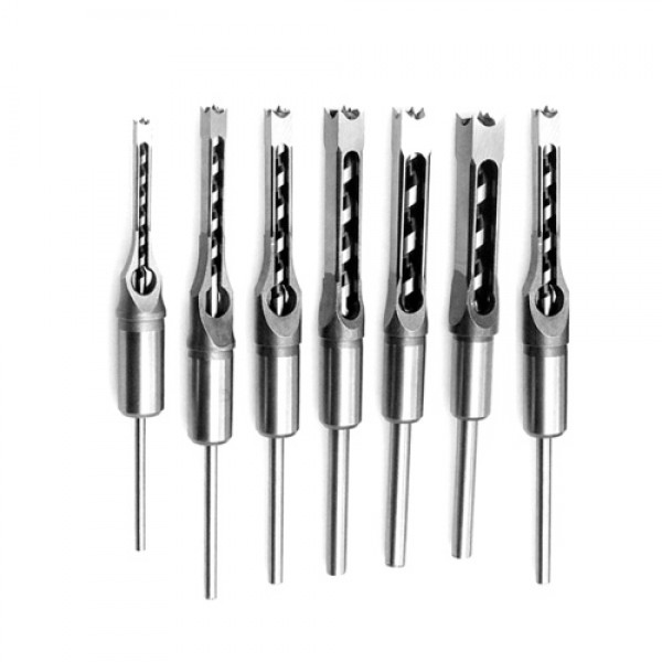 7pcs Square Hole Drill Bit Woodworking Hole Saw Mo...