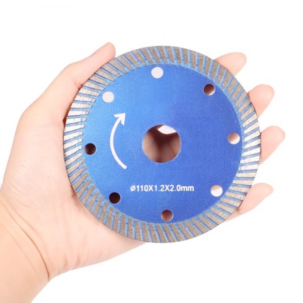 110*1.2*20mm Diamond Cutting Disc Saw Blade Continuous Turbo Diamond Blade with 8 Cooling Holes 20mm Inner Diameter Microlite In