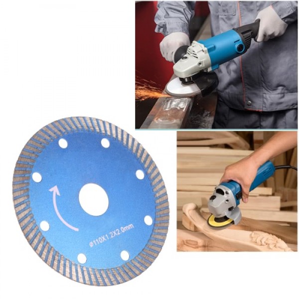 110*1.2*20mm Diamond Cutting Disc Saw Blade Continuous Turbo Diamond Blade with 8 Cooling Holes 20mm Inner Diameter Microlite In
