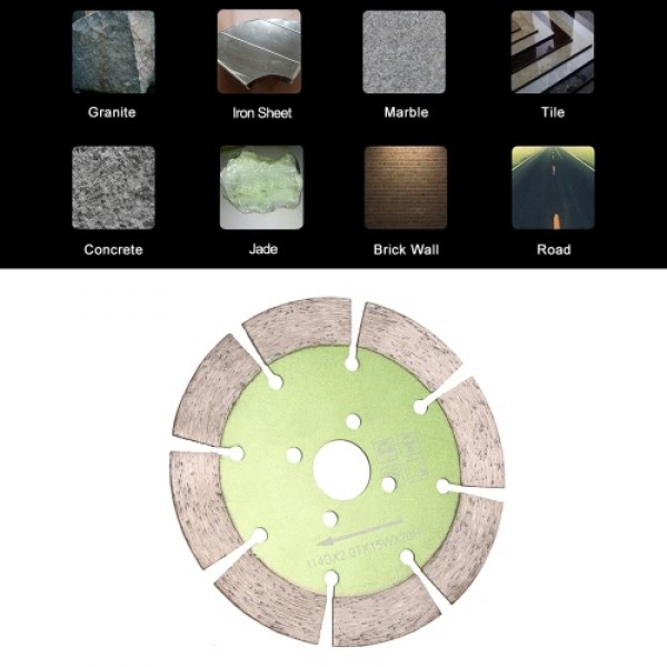 114*2.0*20mm Dry Cutting Segmented Diamond Saw Blade with Cooling Holes 20mm Inner Diameter Marble Granite Tile Incising For Ang