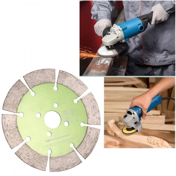 114*2.0*20mm Dry Cutting Segmented Diamond Saw Blade with Cooling Holes 20mm Inner Diameter Marble Granite Tile Incising For Ang