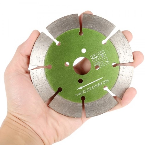 114*2.0*20mm Dry Cutting Segmented Diamond Saw Blade with Cooling Holes 20mm Inner Diameter Marble Granite Tile Incising For Ang