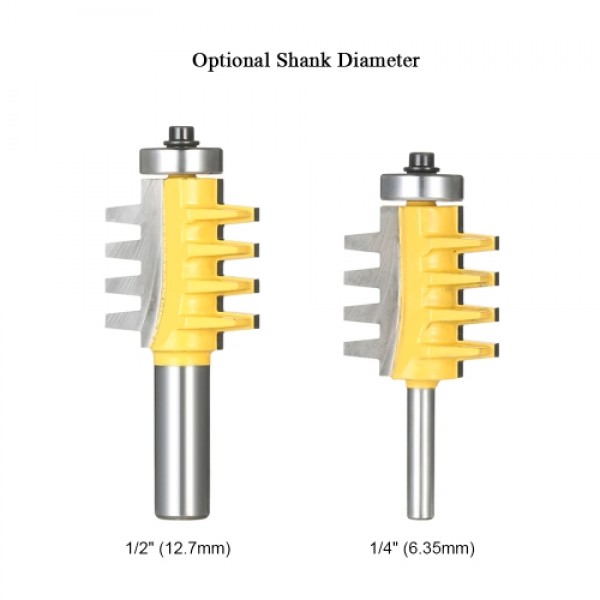 1/2" Shank Reversible Finger Glue Joint Router Bit Cone Tenon Woodwork Cutter Power Tool Wood Milling Chisel Cutter for Woodwork