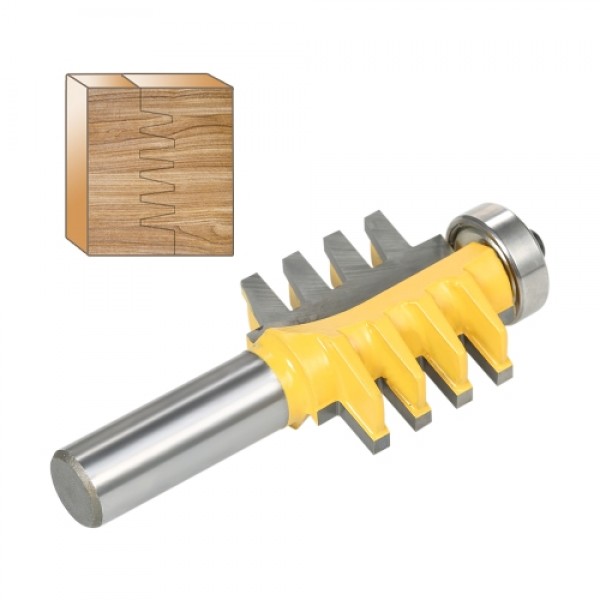 1/2" Shank Reversible Finger Glue Joint Router Bit Cone Tenon Woodwork Cutter Power Tool Wood Milling Chisel Cutter for Woodwork