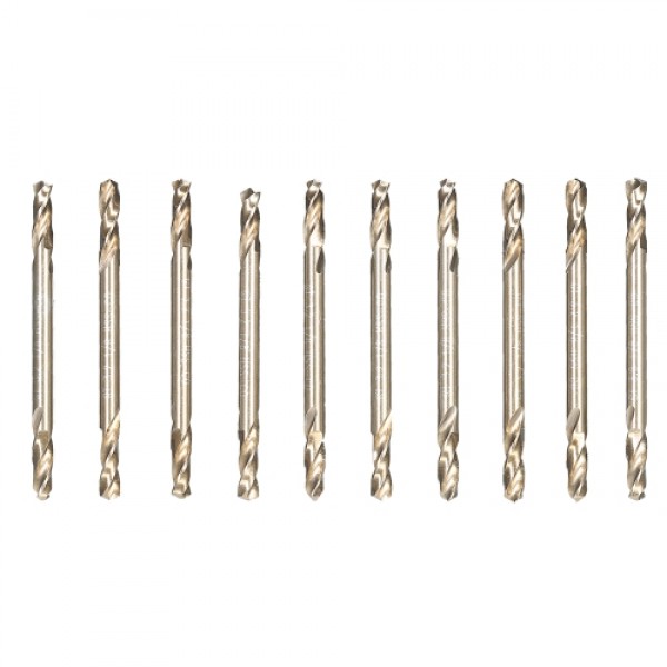 10pcs 1/8" HSS-Co Drills Double Ended Cobalt M35 Drill Bits Set