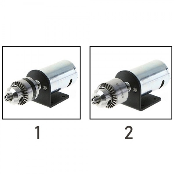 DC 12V-36V Lathe Press 555 Motor with Miniature Hand Drill Chuck and Mounting Bracket DIY Tool Set