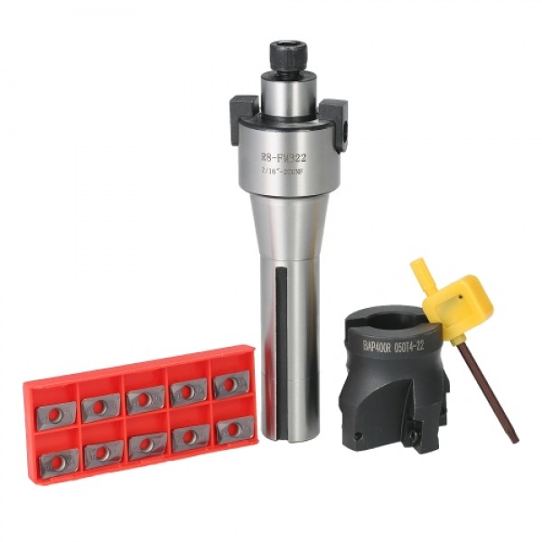 2" R8-FMB22 Shank Face Shell Mill Arbor + 400...