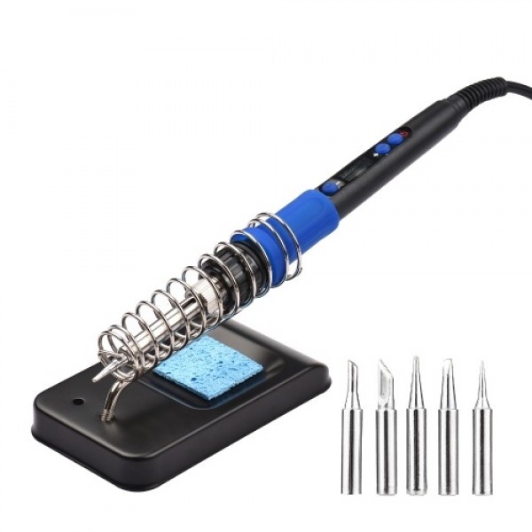 Soldering Iron Kit Adjustable Temperature Welding Tool 15 in 1 Soldering Kit with LCD Display 392-932℉ Temperature Control Solde