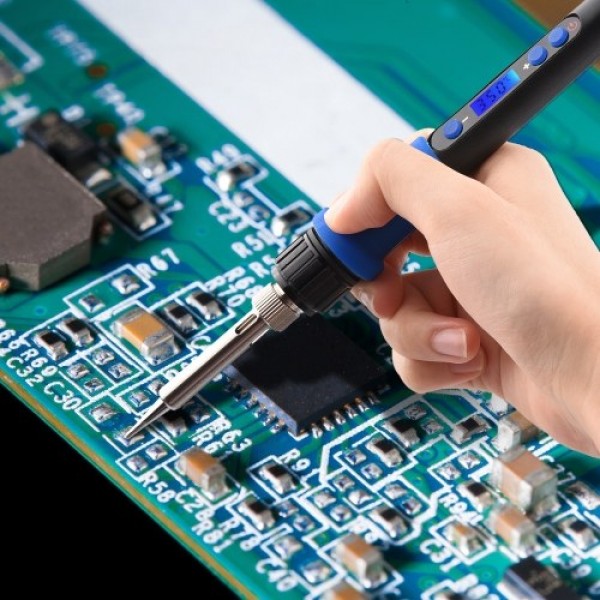 Soldering Iron Kit Adjustable Temperature Welding Tool 15 in 1 Soldering Kit with LCD Display 392-932℉ Temperature Control Solde