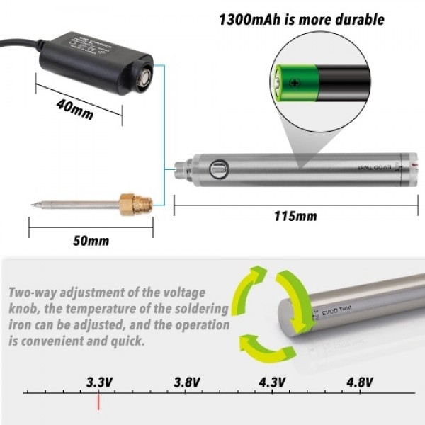 Wireless Charging Soldering Iron Mini Portable Bat...