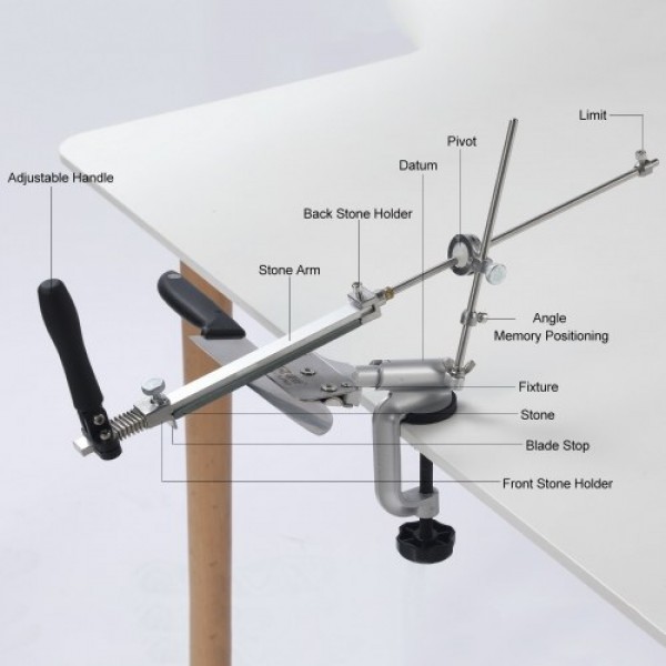 Sharpener Set Fixed-angle Knife Sharpener Knife Sharpening Kit Knife Slicker Edge Sharpener Abrasive Holding System with 4 Sharp