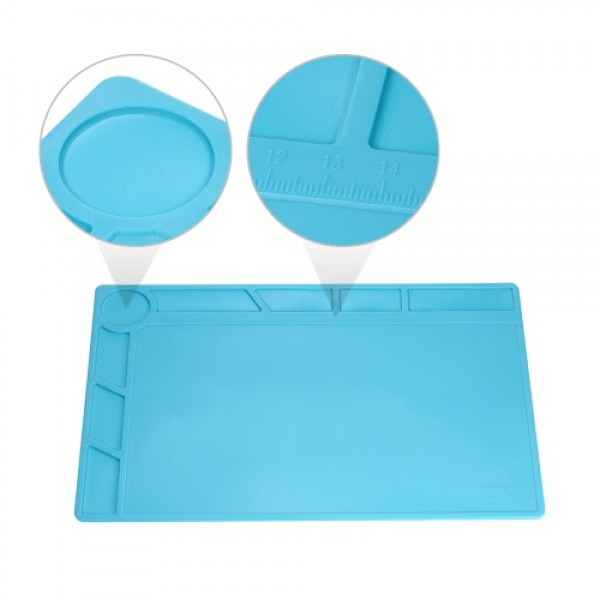 13.4 * 9.1 inch Silicone Heat Insulation Soldering Iron Maintenance Mat Electronics Disassembly BGA Soldering Repair Platform Pa