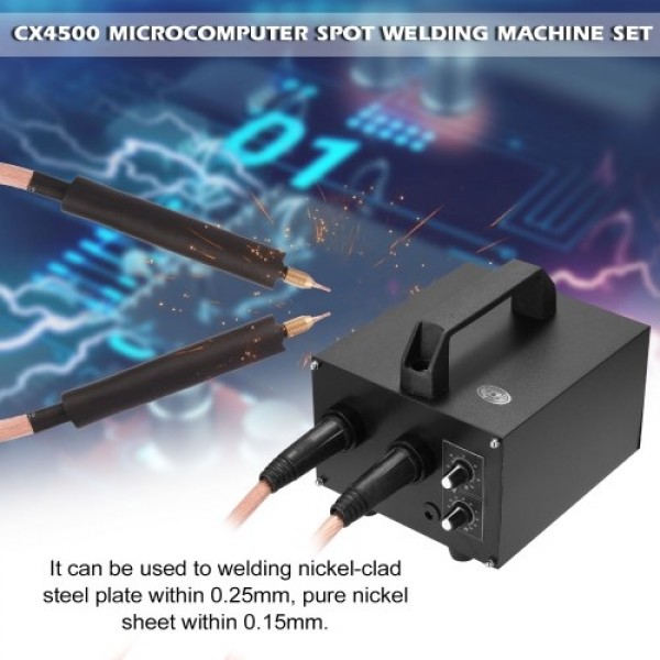 CX4500 Microcomputer Spot Welding Machine Set 20ms-1s Time Adjustable 640-1600A Current Adjustment for 0.25mm Nickel-clad Steel 