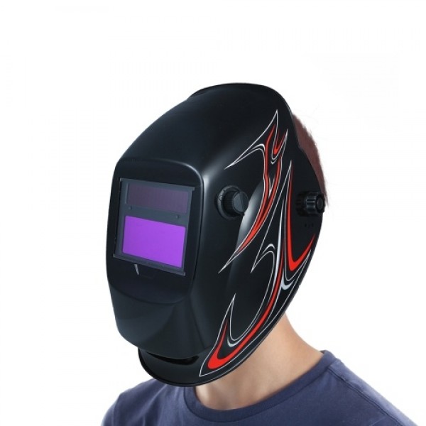 Welding Helmet Solar Powered Auto Darkening Protective Helmet Shield with Variable Shade from DIN9 to DIN13 Suitable for ARC TIG