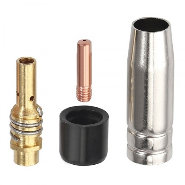 19Pcs MIG/MAG Welding Contact Tips 0.8mm M6 Gas Nozzle Tips Holder Replacement for Binzel 15AK Torch Welding