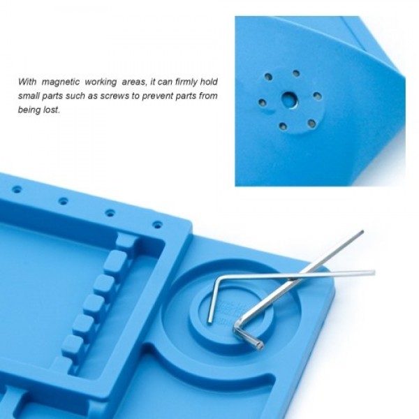 450×300MM Silicone Pad Magnetic Maintenance Mat Antistatic Maintenance Platform Heat Insulation Pad PCB Welding Working Pad for 