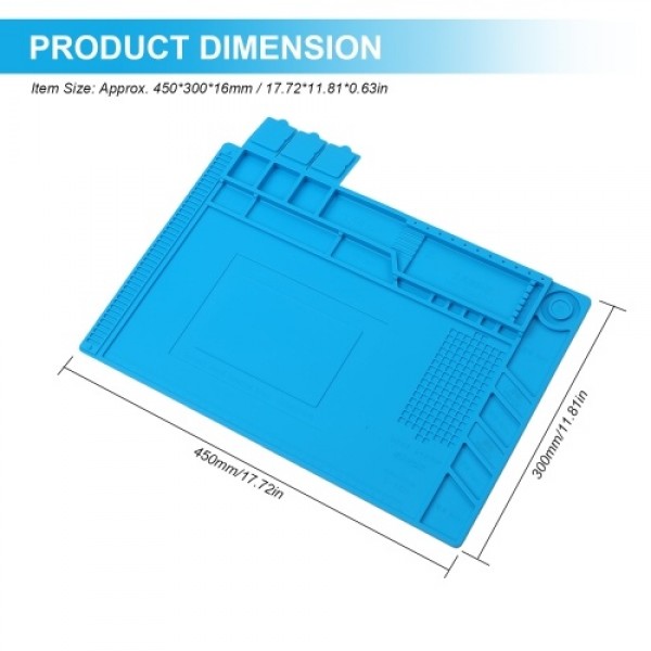 450×300MM Silicone Pad Magnetic Maintenance Mat Antistatic Maintenance Platform Heat Insulation Pad PCB Welding Working Pad for 