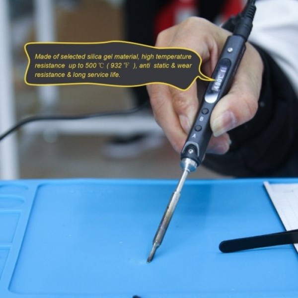 450×300MM Silicone Pad Magnetic Maintenance Mat Antistatic Maintenance Platform Heat Insulation Pad PCB Welding Working Pad for 