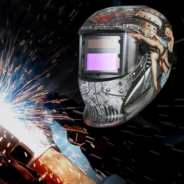 Industrial Welding Helmet Solar Power Auto Darkening Welding Helmet TIG MIG with Adjustable Head Band