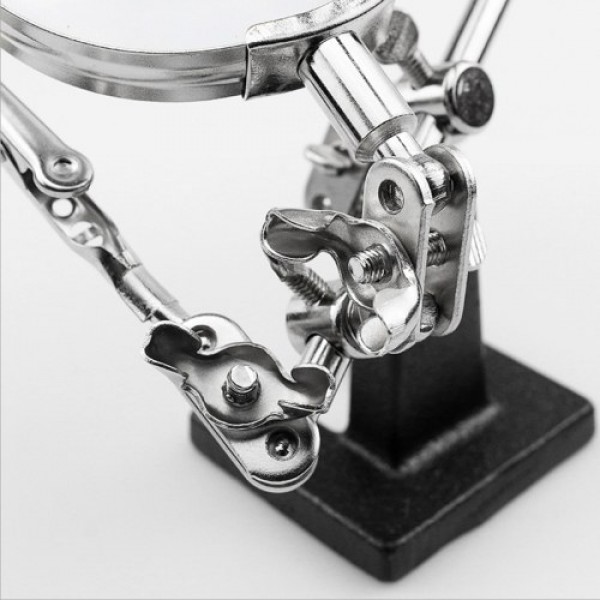 Helping 3rd Hand Soldering Iron Hobby Tool Vise Clamp Magnifying Glass Electricians Tool
