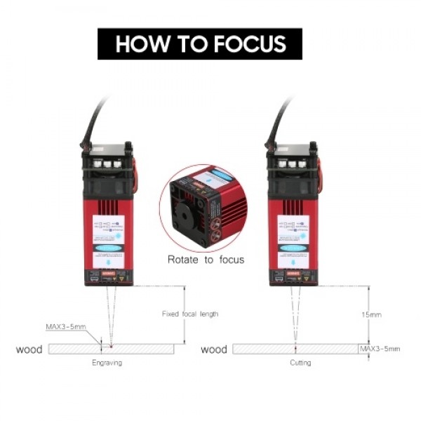 40W Laser Module 450nm Engraving Laser Head High Precision Engraving Metal Wood Acrylic for Laser Engraving Machine CNC Router