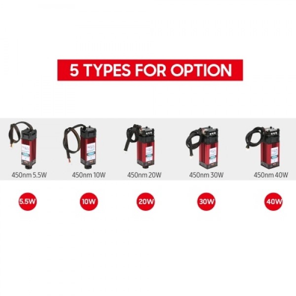 40W Laser Module 450nm Engraving Laser Head High Precision Engraving Metal Wood Acrylic for Laser Engraving Machine CNC Router