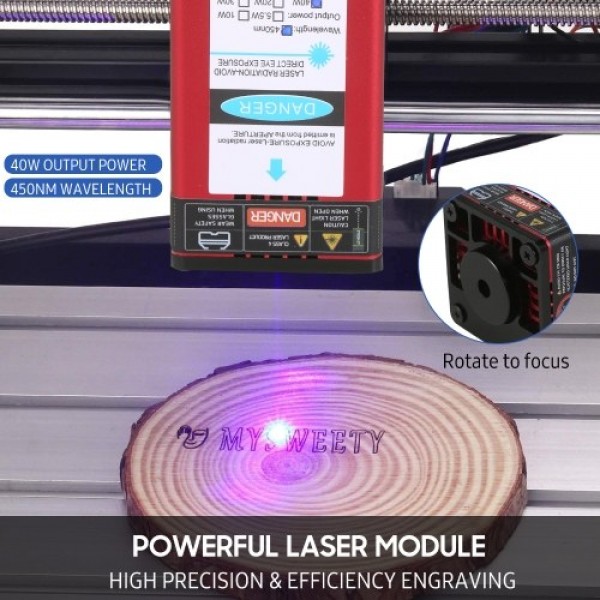 40W Laser Module 450nm Engraving Laser Head High Precision Engraving Metal Wood Acrylic for Laser Engraving Machine CNC Router